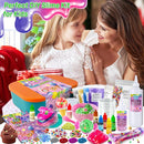 DIY Slime Kit for Girls, Galaxy & Glow in The Dark Slime Making Kit for Kids 6-12, Glimmer Crunchy, Butter & Cloud Slime Kit with Add-ins, Foam Balls, Charms, Glitters, Gift Toys for Boys Girls by TinyTreasures Baby Boutique