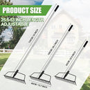 Garden Rake, Metal Sturdy and Heavy Duty Metal Rake, 16-Tine Bow Rake with Adjustable Stainless Steel Handle, Long Shaft for Loosening Soil, Leveling Mulch, Gathering Leaves by GreenHaven Gardens