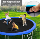 Upgraded 10/12/14/15/16FT Trampoline Outdoor, Large Kids Trampoline with Light, Stakes, Sprinkler, Backyard Trampoline with Basketball Hoop and Net, Capacity for 4-6 Kids and Adults by TinyTreasures Baby Boutique