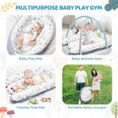 Baby Play Mat, 7-in-1 Tummy Time Activity Gym Mat, Washable Baby Lounger Nest, Portable Floor Seat for Home & Travel, Baby Essentials Gift for Infant Newborn 0-6-12-18 Months by TinyTreasures Baby Boutique