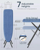 SONGMICS Ironing Board, Foldable Iron Board, Height Adjustable up to 35 Inches, with 4 Layered Cover and Pad, Iron Rest, Hook, Steel X-Legs, for Home, Laundry Room, Dorm, Midnight Blue ULLB001Q01 by CozyNest Decor