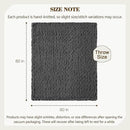 Carriediosa Chunky Knit Throw Blanket 50" X 60", 100% Hand Made Large Chenille Loop Yarn Soft Fluffy Throws for Couch Sofa Bed, Big Crochet Cozy Heavy Thick Cable Woven Blankets, Dark Grey by CozyNest Decor