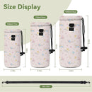Neoprene Water Bottle Carrier Bag with Adjustable Shoulder Strap for Men Women Walking Hiking,Portable Insulated Holder Case for Stainless Steel/Glass/Plastic Bottles by TinyTreasures Baby Boutique
