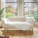 AMTOVO Faux Sheepskin Rug, White Ultra Soft Fluffy Shag Area Rug, 2 x 6 ft Faux Fur Rug for Bedroom Sofa Throw Cushion Room Decor, Sheepskin by CozyNest Decor