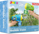 JOYIN 2 Kids Bubble Guns with 4 Bottles Solution, Automatic Bubble Machine Gun with 8 Holes for Kids, Adults, Summer Toys, Easter Basket Stuffers, Birthday Gift, Party Favors by TinyTreasures Baby Boutique