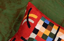 Lumbar Kandinsky Red Modern Pillow Cover Counterweights Mid Century Chair Cushions Red Abstract Pillowcase Red Contemporary Pillowsham Couch Cushions Handmade Wool Size 14x20 by CozyNest Decor
