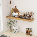 12 Inch Deep Floating Shelves for Wall, 48W x 12D Rustic Oak Wood Floating Shelves, Large Floating Shelves Set of 1 for Living Room Bathroom Laundry Room Bedroom Kitchen Home Office - Oak by CozyNest Decor