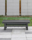 HDPE Outdoor Bench, 55" Patio Bench Outdoor Furniture, Poly Lumber Adirondack Benches, Fade-Resistant HDPE Garden Backless Benches for Park, Poolside, Porch, Smoke Gray by CozyNest Decor
