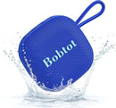 Bobtot Portable Wireless Bluetooth Speakers - IPX7 Waterproof Small Shower Speaker with 16 Hours Playtime, Loud Stereo Sound, Built-in Mic, TWS, Mini Size with Carry Lanyard for Outdoor, Blue by TinyTreasures Baby Boutique