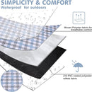 Extra Large Picnic Blanket 80''x 60'' Waterproof Foldable Picnic Mat for Beach, 5-Layer Outdoor Blanket for 6 to 8 Adults,Camping Grass Lawn Park Accessories Couple Park Wedding Registry(Blue Gray) by TinyTreasures Baby Boutique