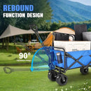 Beach Wagon with Big Wheels for Sand,Collapsible Folding All Terrain Utility Wagons Carts Foldable with Brakes for Sand Camping Sports Outdoor. by GreenHaven Gardens