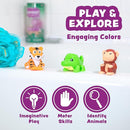 Tub Works® Rainforest™ Mold Free Bath Toys, 6 Pack | Sealed, No Hole Bath Toys Design Keeps Moisture Out | Soft, Squeezable & Float on Water | Easy-Grip Baby & Toddler Bath Toy | Great Baby Pool Toys by TinyTreasures Baby Boutique