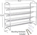 SWOMMOLY Spice Rack Organizer with 36 Empty Square Spice Jars, 396 Spice Labels with Chalk Marker and Funnel Complete Set, for Countertop, Cabinet or Wall Mount,Silver by CozyNest Decor