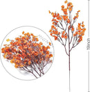 Sggvecsy 15 Pcs Babys Breath Artificial Flowers Gypsophila Bouquets Bulk Real Touch Fake Silk Flowers for Home DIY Floral Arrangement Table Centerpiece Fall Autumn Decoration (Fall Orange) by CozyNest Decor