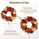 Fall Wreaths for Front Door, 24 inch Autumn Wreath with Hydrangeas Berries Large Fall Door Wreath Artificial Hydrangea Flowers Wreaths Autumn Decorations for Farmhouse Thanksgiving Harvest Door Wall by CozyNest Decor
