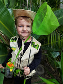 Bug Hunting Kit, Green Safari Vest, Hat, Binoculars, Lg. Butterfly Net, Bug Container, Whistle, Flashlight, Magnifier, Thermostat, Compass, Age 3+ by TinyTreasures Baby Boutique