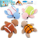 Crochet Kit for Beginners -4 PCS Turtle Crochet Kit with Step-by-Step Video Tutorials, Beginner Crochet Kits for Adults, Animal Crochet Turtle Ball Games Set by TinyTreasures Baby Boutique