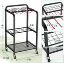 Trieez Garden Tool Organizer for Garage, Yard Tool Organizer with Wheels for Garage Organization and Storage - Sturdy Yard Tool Holder Tool Rack, for Shed, Outdoor, Tool Stand by GreenHaven Gardens
