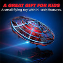 Force1 Scoot Combo Hand Operated Drone for Kids or Adults - Hands Free Motion Sensor Mini Drones, Easy LED Indoor Rechargeable UFO Flying Orb Ball Drone Toys for Boys and Girls (Red/Blue) by TinyTreasures Baby Boutique
