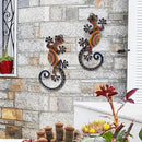 LIFFY Metal Lizard Gecko Wall Art - 2 Pack 15 Inch Metal Wall Decor, Lizard Outdoor Hanging Glass Sculpture Decoration for Yard Garden Art, Patio Fence Home, Unique Gift Ideas by GreenHaven Gardens