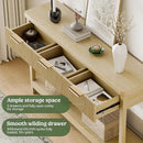 Lulive 51" Fluted Console Table for Entryway, Entryway Table with 3 Wooden Drawers, Farmhouse Behind Sofa Table for Living Room, Hallway, Couch, Foyer by CozyNest Decor