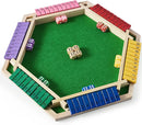 Vamslove Shut The Box Game for 6 Player with 12+4 Dice - Colorful 6 Sided Wooden Board Math Number Games for Kids Adults Families Party Club (Instructions Included) by TinyTreasures Baby Boutique