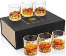 KANARS Whiskey Glasses Set of 6 with Elegant Gift Box,10 Oz Premium Old Fashioned Crystal Glass Tumbler for Liquor, Scotch, Cocktail or Bourbon Drinking, Gifts for Birthday Wedding Anniversary by CozyNest Decor
