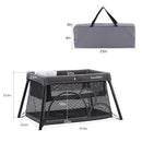 Pamo Babe Travel Crib - Lightweight Baby Playpen with Bassinet, Portable Mini Playard by TinyTreasures Baby Boutique