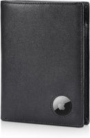 Polare Luxury RFID Blocking Leather Passport Holder Travel Wallet For Men and Women (Black with AirTag Slot) by TinyTreasures Baby Boutique