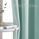 NICETOWN Aqua Blue Bedroom Curtains 72 inches Long, Grommet Blackout Thermal Insulated Window Treatment Room Darkening for Bedroom/Home Office, 2 Panels, W37 x L72 by TinyTreasures Baby Boutique