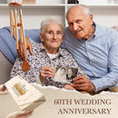 60th Wedding Anniversary Wind Chime, Happy 60th Anniversary Romantic Gifts for Couple, Parents, Wife, Husband, Friends, Diamond Anniversary's Keepsake Gifts Ideas-Large 36'' by CozyNest Decor