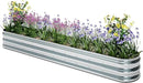 KFN Galvanized Raised Garden Bed,Raised Garden Bed Kit-Oval Metal Flower Box,Large Planter Vegetable Box Outdoor,Planting for Vegetables,Flower,Herb,12FT,0.7mm by GreenHaven Gardens