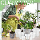 Vesici Large Size Clear Nursery Pots Variety Pack Plant Pots with Drainage Holes Planters for Indoor Plants Flexible Transparent Plastic Plant Bottle Succulents(24 Pcs,3/4/5/6/7/8/9/10 Inch) by GreenHaven Gardens