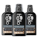 Hello Activated Charcoal Extra Freshening Mouthwash, Natural Fresh Mint and Coconut Oil, Fluoride Free, Alcohol Free, Vegan, SLS Free and Gluten Free, 16 Fl Oz (Pack of 3) by CozyNest Decor