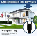 Ottsuls Bird Feeder Pole, 2 Pack 60 INCH Double Shepherds Hooks for Outdoor, Garden Pole with 5 Base Prongs Heavy Duty Planter Hooks for Hanging Plant Baskets, Lantern, Hummingbird Feeder by GreenHaven Gardens