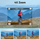 AKASO V50X Native 4K30fps WiFi Action Camera with EIS Touch Screen 4X Zoom 131 feet Waterproof Camera Support External Mic Remote Control (with Selfie Stick Tripod and Carry Bag) by TinyTreasures Baby Boutique