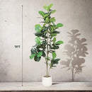 Artificial Fiddle Leaf Tree, 7ft Faux Plant Fake Ficus Lyrata Trees with White Planter, Artificial Fig Trees Floor Plants for House Office Living Room Indoor Home Decor, Housewarming Gift by CozyNest Decor