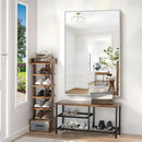 40x60inch Silver Bathroom Mirror, Silver Rectangle Mirror with Frame, Large Rectangular Wall Mirrors for Bathroom, Living Room, Hair Salon, Big Farmhouse Mirror Hang Horizontal/Vertical by CozyNest Decor
