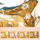 Boho Throw Blanket for Bed - 100% Pure Cotton Ultra Soft Rustic Quilt - Farmhouse Decor Bed Blankets, All Season Rustic Throw for Sofa Couch Chair(80''x 90'', Flower Branch 2) by CozyNest Decor