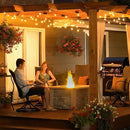 Outdoor Lights with Remote Dimmer, 50 + 3 Spare G40 LED Bulbs Plug in Connectable Patio Light, Waterproof Hanging Lights for Backyard Indoor Camping Balcony Yard Deck Decor (100 FT) by CozyNest Decor