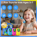 Walkie Talkies for Kids Toys for Boys Girls 4-6, 3 Miles Range Walkie Talkie to Camping, Outdoor 4 Year Old Girl Birthday Gifts for 3 4 5 6 7 Year Old Boy Girl Gifts Age 6-8 (Blue&Pink&Yellow) by TinyTreasures Baby Boutique