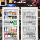 Commercial Beverage Refrigerator, 24.5 Inch 15 Cu. Ft. Drink Fridge, Display Refrigerator with Glass Door, Commercial Display Fridge with 5 Adjustable Shelves, for Shops, Restaurants, Bars by CozyNest Decor