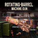 ROKR Gun 3D Puzzles for Adults, Wooden 3D Puzzle Rubber Bands Gun Toy, Rotating-Barrel Machine Gun, Wood Model Craft Kits, Cool Hobbies Birthday Gifts for Men Teen Boys 14+ by TinyTreasures Baby Boutique
