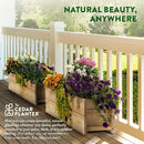 Greenes Fence Cedar Wood Planter Box with Rail Mount Brackets, 32" x 11" x 7" - Made in USA with North American Cedar by GreenHaven Gardens