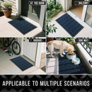 Yimobra Front Door Mat Outdoor Indoor 47x32, All-Season, All-Weather, Heavy Duty Welcome Door Mats Outside Entrance, Non Slip Porch Patio Entrance Mat, Blue by CozyNest Decor