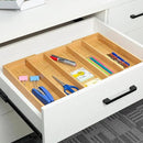 Utoplike Bamboo Expandable Kitchen Drawer Organizer, Adjustable Utensil Holder and Cutlery Tray Organiser, Drawer Divider for Silverware, Flatware, Knives in Kitchen, Bedroom, Living Room, 5 Slot by CozyNest Decor