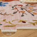 2x3 Washable Rug for Entryway, Floral Soft Small Area Rug, Non Slip Doormat Indoor Entrance Carpet, Flower Low Pile Front Door Throw Rug for Bedroom, Kitchen, Laundry, Bathroom, Pink/Beige by TinyTreasures Baby Boutique