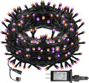DAZZLE BRIGHT Halloween 300 LED String Lights, 100FT String Lights with 8 Lighting Modes, Halloween Decorations for Party Carnival Supplies, Outdoor Yard Garden Decor (Purple & Orange) by GreenHaven Gardens