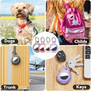 Upgrade Waterproof 4 Pack Airtags Holder with Apple Airtags Keychain, Hard PC Clear Air Tag Case, Anti-Scratch & Shock Air tag Holder, Men's Women's Keyrings & Keychains-Black+Red+Pink+Purple by TinyTreasures Baby Boutique