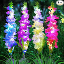 Solar Garden Lights, Solar Delphinium Flowers Lights 4 Pack 80 LEDs, Waterproof Solar Outdoor Lights Two Lighting Modes for Outside Wedding Party Garden Yard Patio Lawn Decor by GreenHaven Gardens